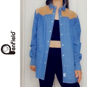 MEN’S (unisex) western wear chambray